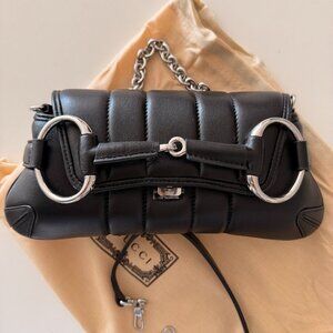 Horsebit clutch GG Small Black Brand New